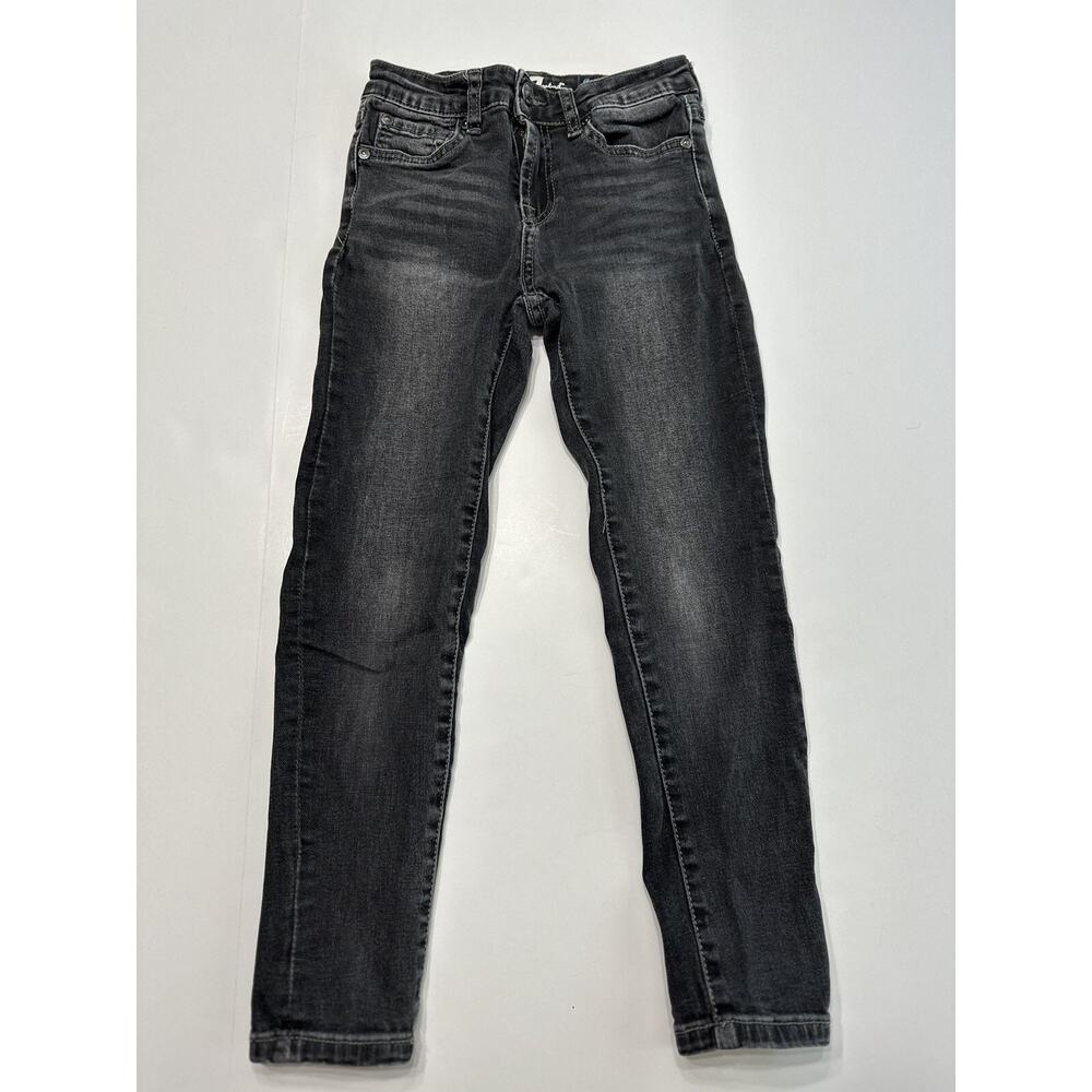 7 For All Mankind The Skinny Ankle Stretch Black Jeans Girls Size 10